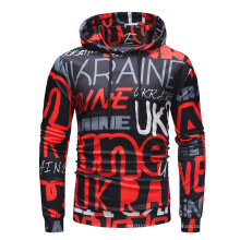 2021 Oversized Fall/Winter Loose Size Men's Printed Jacket Pullover Plus-Size Hoodies